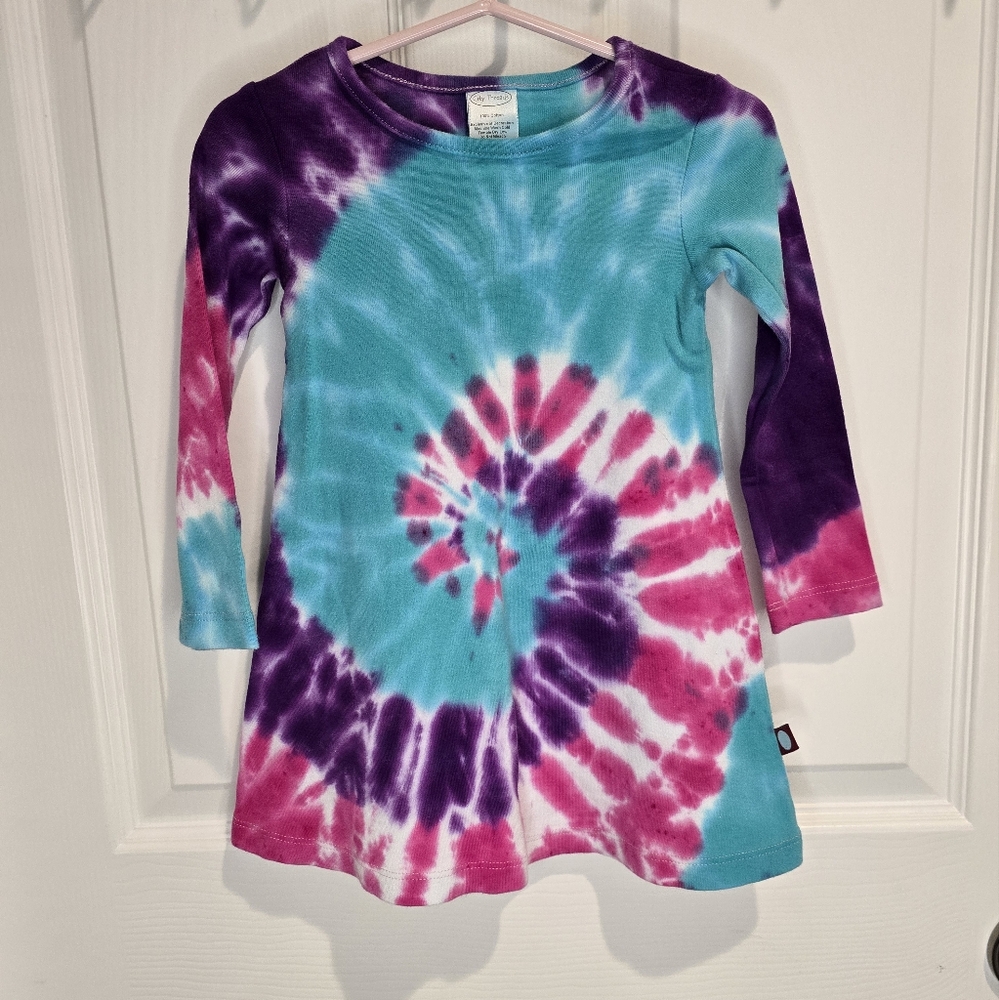 Colorful Tie-Dye Kids 18/24 Months Cotton Dress